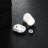 Baroque Freshwater Pearls Stud Earrings 925 Silver Jewelry for Women