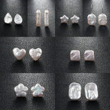 Baroque Freshwater Pearls Stud Earrings 925 Silver Jewelry for Women