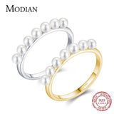 925 Sterling Silver Pearl Finger Ring for Women Wedding Jewelry