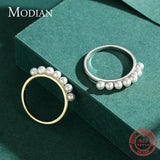 925 Sterling Silver Pearl Finger Ring for Women Wedding Jewelry