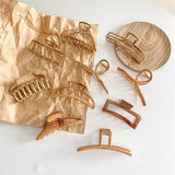Vintage Wood Grain Hair Claws for Women Wood Hair Clamps
