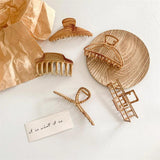 Vintage Wood Grain Hair Claws for Women Wood Hair Clamps