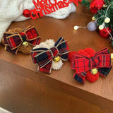 Christmas Bell Bow Plush Grip Clip Girls Shark Headwear for Women