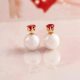Elegant Double-Sided Pearl Earrings for Women