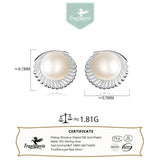 Trustdavis 925 Silver Pearl Shells Stud Earrings DS4327