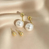 925 Silver Needle Pearl Stud Earrings for Women