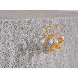 Pearls Tulip Flower Earrings 18K PVD Copper Jewelry