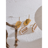 Bling CZ Stainless Steel Stud Earrings Luxury Gift