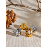 Natural Pearl Heart Stud Earrings Romantic Jewelry