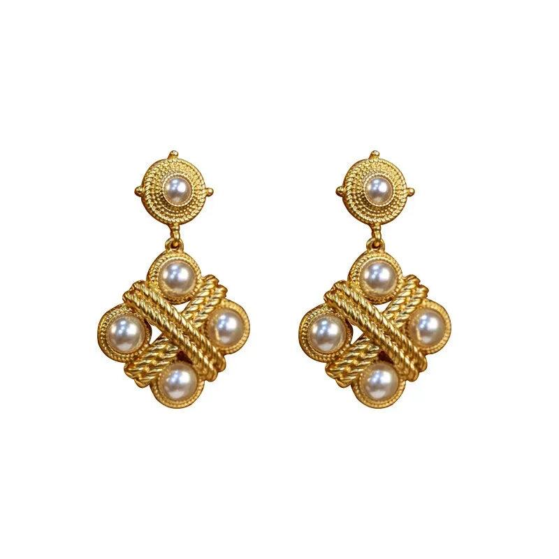 Pearl Earrings Plated Handpicked Jewelry Gift for Mom Wife Daughter