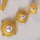 Pearl Earrings Plated Handpicked Jewelry Gift for Mom Wife Daughter