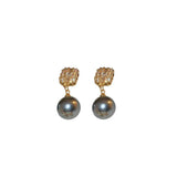 Square Pearl Earrings Sweet Women's Jewelry