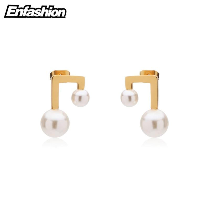 Pearl Earring Stainless Steel Stud Earrings for Women Jewelry