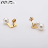 Pearl Earring Stainless Steel Stud Earrings for Women Jewelry