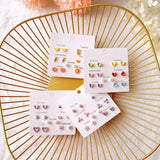 7 PCS Ceramic Earring Female Fresh Combination Joker Temperament