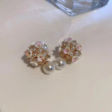 Double Side Shell Pearl Stud Earrings for Women