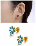 316L Stainless Steel Mini Stud Earrings for Women - Geometric Design