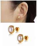 316L Stainless Steel Mini Stud Earrings for Women - Geometric Design