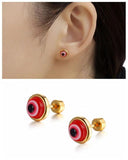 316L Stainless Steel Mini Stud Earrings for Women - Geometric Design