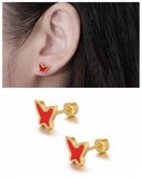 316L Stainless Steel Mini Stud Earrings for Women - Geometric Design