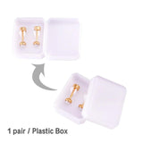 Vintage Pearl Stud Earrings Stainless Steel Jewelry 4-10mm