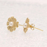 GQTORCH Sunflower Earrings With Pearls 925 Sterling Silver Jewelry