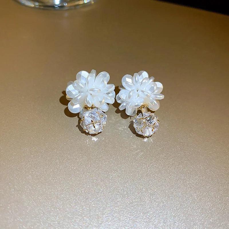 Acrylic Flower Stud Earrings For Women
