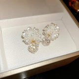 Acrylic Flower Stud Earrings For Women