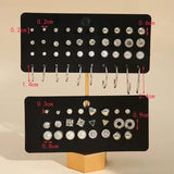 32 Pairs Zircon Water Drill Pearl Earrings Zircon Earring Set