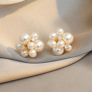 Pearl Fireworks Golden Earrings for Women