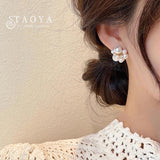 Pearl Fireworks Golden Earrings for Women