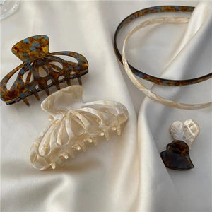 Geometric Acetate Hair Claws Leopard Hair Crabs Clip Hair Clamps