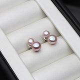 Freshwater Pearl Stud Earrings, Sterling Silver Women's Earrings