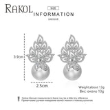 Zircon Flower Stud Earrings Wedding Jewelry