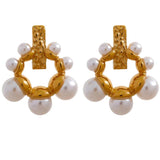 Vintage Geometric Stainless Steel Earrings Stylish Jewelry Gift