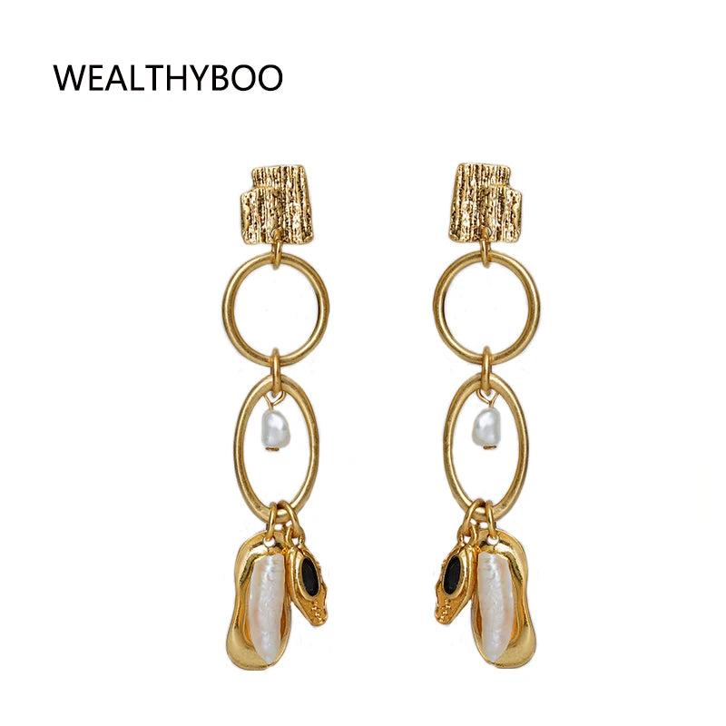 Freshwater Pearl Pendant Earrings Women Jewelry Accessories