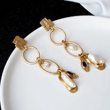 Freshwater Pearl Pendant Earrings Women Jewelry Accessories