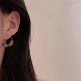 Colorful Beaded Tassel Earrings Water Pearl Earrings Women Ear Jewelry
