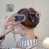 Large Grab Hair Clips for Women, Transparent Back Shark Cawl Clips