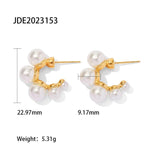 Youthway Stainless Steel Earrings Golden Geometric C Shape