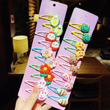 10PCS Girls Cartoon Unicorn Hairpins Kids Hair Clips Barrettes Headband