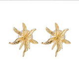 Big Flower Stud Earrings Pearl Earring Daily Wearable Jewelry