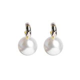 Korean Oversized Pearl Drop Earrings Bohemian Golden Round Big Ear