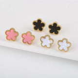 Mother-of-pearl Earrings in 14 Colors High Stainless Steel Drop Jewelry