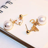 Vintage Pearl Hat Earrings for Girls