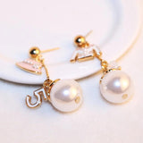 Vintage Pearl Hat Earrings for Girls