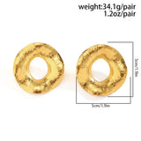 Large Circle Stud Earring Goth Geometric Earrings