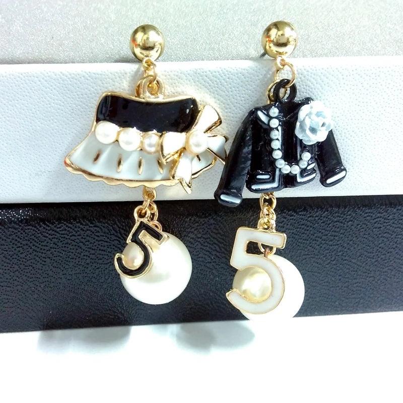 Golden Pearl Earring For Women Cap Jewelry