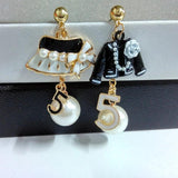 Golden Pearl Earring For Women Cap Jewelry
