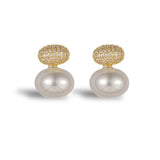 French Classic High Pearl Bean Earrings Women's Gift Banquet Jewelry Earrings